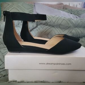 Dream Pairs, Amiga black nubuck flats- 5.5
